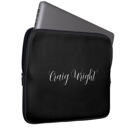 Beruflicher Minimalistischer Name Personalisiert Laptopschutzhülle (Vorne Rechts)