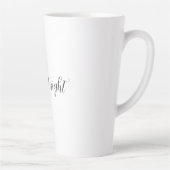 Beruflicher Minimalistischer Name Personalisiert Milchtasse (Rechts)