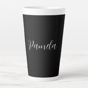 Beruflicher Minimalistischer Name Personalisiert Milchtasse