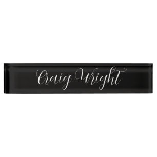 Beruflicher Minimalistischer Name Personalisiert Namensplakette