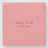 Beruflicher Minimalistischer Name Persönlich Steinuntersetzer (Vorderseite)