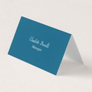 Beruflicher Minimalistischer Ozean Blau Visitenkarten
