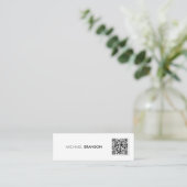 Beruflicher Minimalistischer QR-CODE Mini Visitenkarte (Stehend Vorderseite)