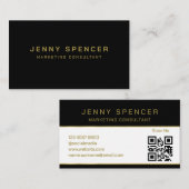 Beruflicher Minimalistischer QR-Code Visitenkarte (Vorne/Hinten)