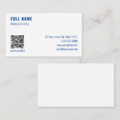 Beruflicher Minimalistischer QR-Code Visitenkarte (Vorne/Hinten)