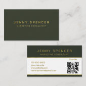 Beruflicher Minimalistischer QR-Code Visitenkarte (Vorne/Hinten)