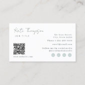 Beruflicher Minimalistischer QR-Code Visitenkarte (Rückseite)