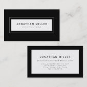 Beruflicher Minimalistischer Rahmen aus Schwarz un Visitenkarte (Vorne/Hinten)