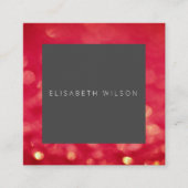 Beruflicher, minimalistischer roter Bukett Quadratische Visitenkarte (Vorderseite)