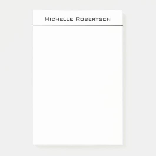 Beruflicher Minimalistischer Schlichter einfacher Post-it Klebezettel (Vorderseite)
