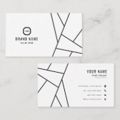 Beruflicher Minimalistischer Schwarzweiß-Luxus Visitenkarte (Vorne/Hinten)