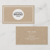 Beruflicher Minimalistischer Weißrahmen Visitenkarte (Vorne/Hinten)