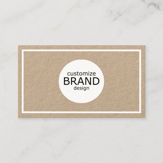 Beruflicher Minimalistischer Weißrahmen Visitenkarte (Vorderseite)