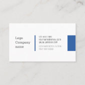 Beruflicher Minimalistischer White Consultant Visitenkarte (Rückseite)
