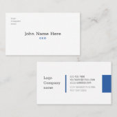 Beruflicher Minimalistischer White Consultant Visitenkarte (Vorne/Hinten)