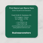 Beruflicher Minimalwert für das Green QR Code Logo Quadratische Visitenkarte (Vorderseite)