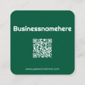 Beruflicher Minimalwert für das Green QR Code Logo Quadratische Visitenkarte (Rückseite)