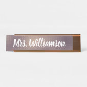 Beruflicher Mit Monogramm Lehrer Schreibtischnamensplakette (Vorderseite )
