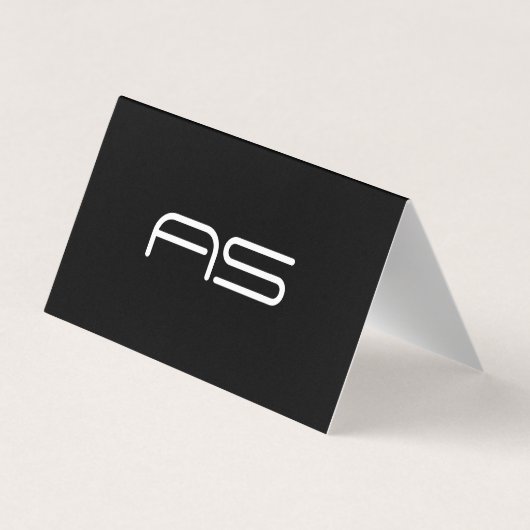 Beruflicher Mit Monogramm QR-Code Schwarzweiß Visitenkarten (Rückseite)