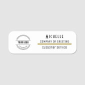 Beruflicher Mitarbeiter des Firmenlogos Namensschild (Vorderseite)