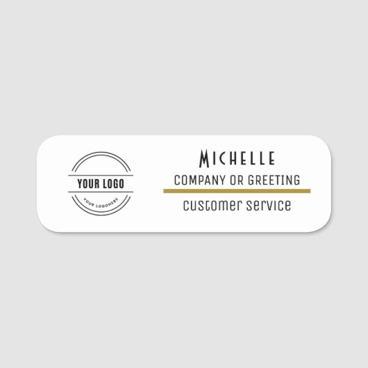 Beruflicher Mitarbeiter des Firmenlogos Namensschild (Vorderseite)