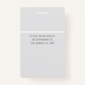 Beruflicher Mitarbeiter des Minimalistischen Krank Ausweis (Rückseite)