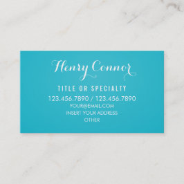 Beruflicher mittlerer Türkis-Vintages elegantes Visitenkarte