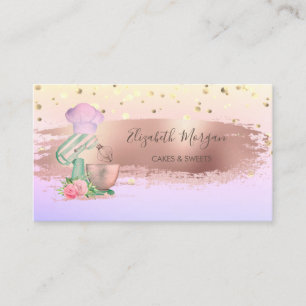 Beruflicher Mixer Blume Confetti, Pinselstriche Visitenkarte
