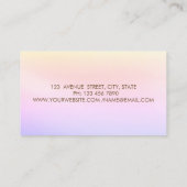 Beruflicher Mixer Blume Confetti, Pinselstriche Visitenkarte (Rückseite)