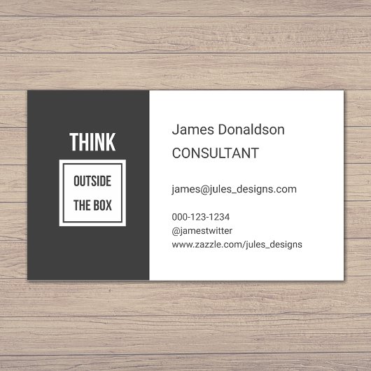 Beruflicher moderner Berater dunkelgrau Visitenkarte
