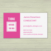 Beruflicher moderner Berater pink Visitenkarte