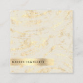 Beruflicher, moderner, einfacher vergoldeter Metal Quadratische Visitenkarte (Vorderseite)