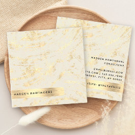 Beruflicher, moderner, einfacher vergoldeter Metal Quadratische Visitenkarte