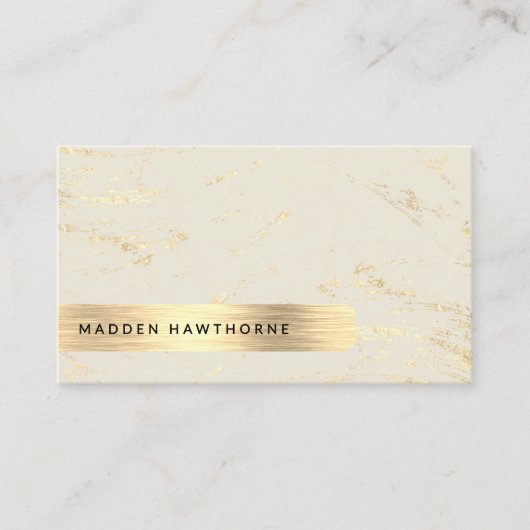 Beruflicher, moderner, einfacher vergoldeter Metal Visitenkarte (Vorderseite)