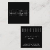 Beruflicher moderner eleganter Business Architekt Quadratische Visitenkarte (Vorne/Hinten)