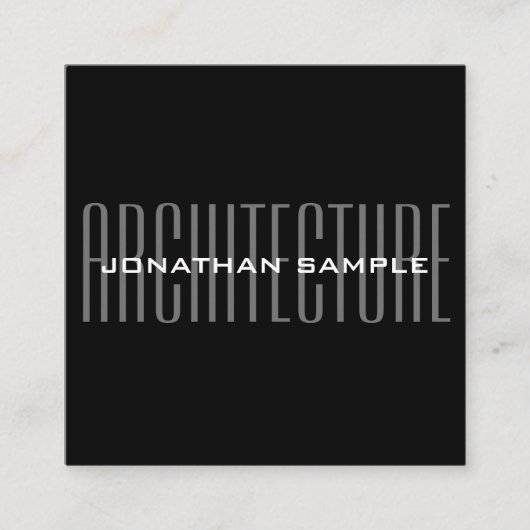 Beruflicher moderner eleganter Business Architekt Quadratische Visitenkarte (Vorderseite)