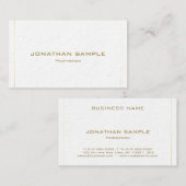 Beruflicher moderner eleganter einfacher Goldluxus Visitenkarte (Vorne/Hinten)