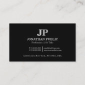 Beruflicher moderner eleganter MonogrammChic Visitenkarte (Rückseite)