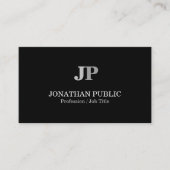 Beruflicher moderner eleganter MonogrammChic Visitenkarte (Vorderseite)