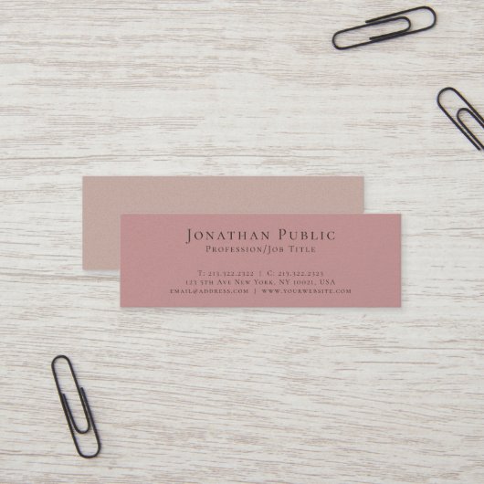 Beruflicher moderner eleganter Perlen-Endluxus Mini Visitenkarte (Vorderseite/Rückseite Beispiel)