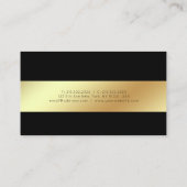 Beruflicher moderner eleganter schwarzer GoldChic Visitenkarte (Rückseite)