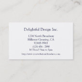 Beruflicher moderner Entwurf Visitenkarte (Rückseite)