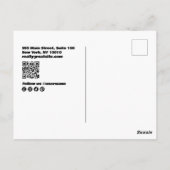 Beruflicher moderner, fett formatierter QR-Code Postkarte (Rückseite)