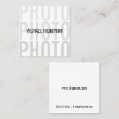 Beruflicher moderner Fotograf Quadratische Visitenkarte (Vorne/Hinten)