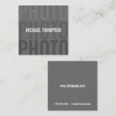 Beruflicher moderner Fotograf Quadratische Visitenkarte (Vorne/Hinten)