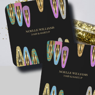 Beruflicher moderner Glitzer Frisur Stylistin Getränkeuntersetzer