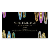 Beruflicher moderner Glitzer Frisur Stylistin Magnetische Visitenkarte (Vorderseite)