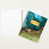 Beruflicher moderner Gold Black Aquamarin Planner Planer (Anzeige)