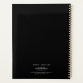Beruflicher moderner Gold Black Aquamarin Planner Planer (Rückseite)
