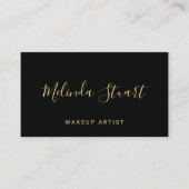 Beruflicher, moderner Gold- und Black-Termin Terminkarte (Vorderseite)